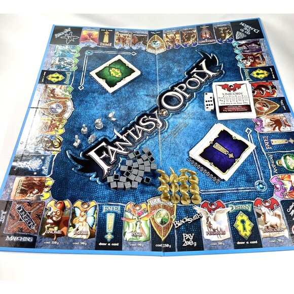Fantasy Opoly Fantasy Board Game One Epic Quest Late for the Sky Complete - Picture 9 of 16